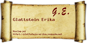 Glattstein Erika névjegykártya